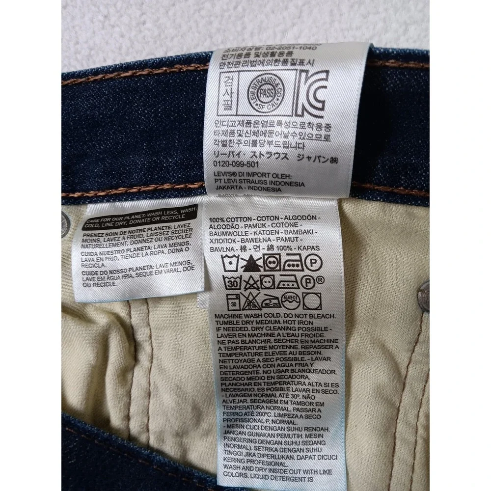 Levi's 514 Jeans Mens W35 L32 Blue Medium Wash Straight Denim Cotton Classic